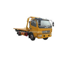 Dongfeng 5ton Towing Trucks Full Landing Bed Low Angle Road Rescue Wrecker Recovery Tow Truck